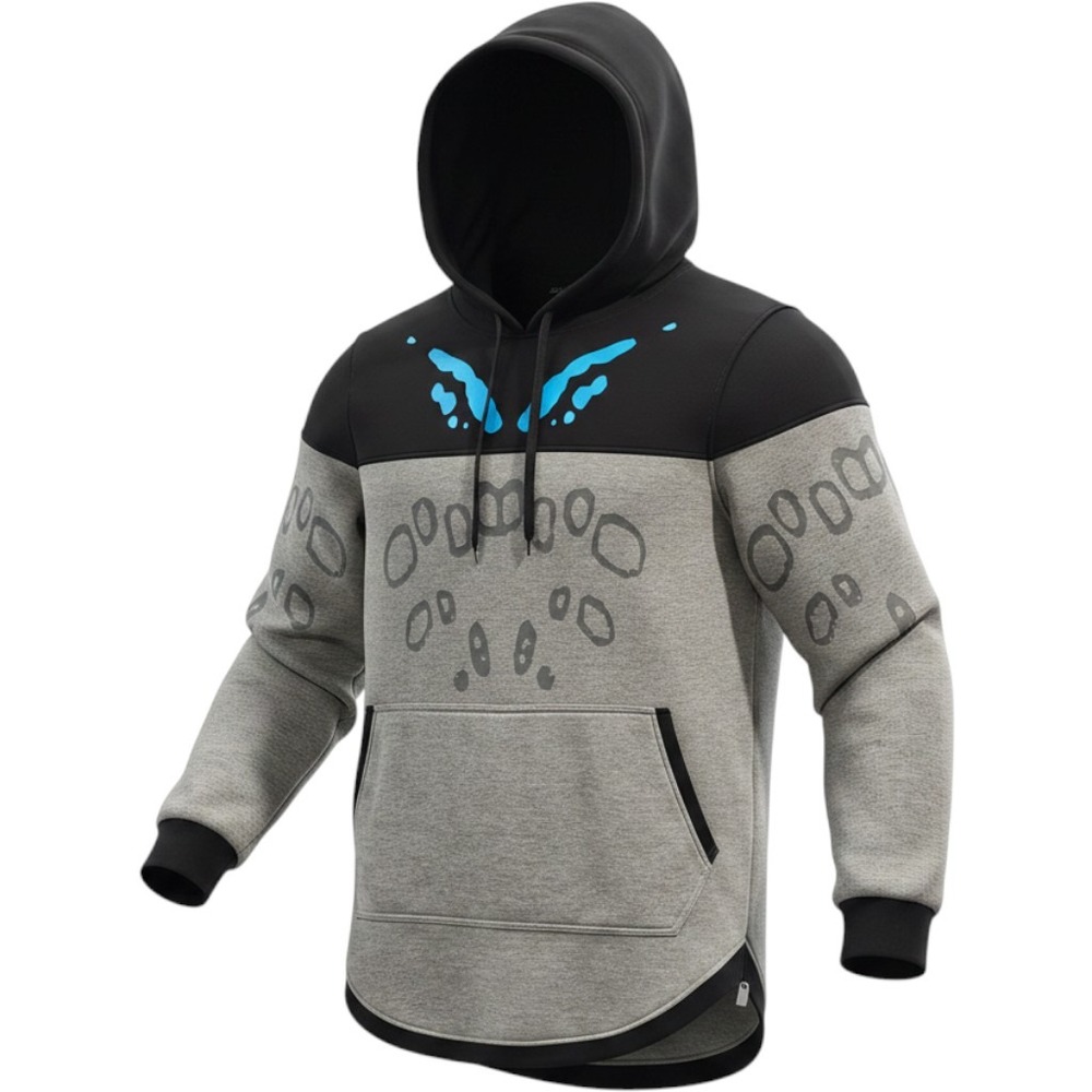 Bungie Destiny 2 Prophecy Dungeon Rewards Hoodie Grey Black Cyan Mens Medium